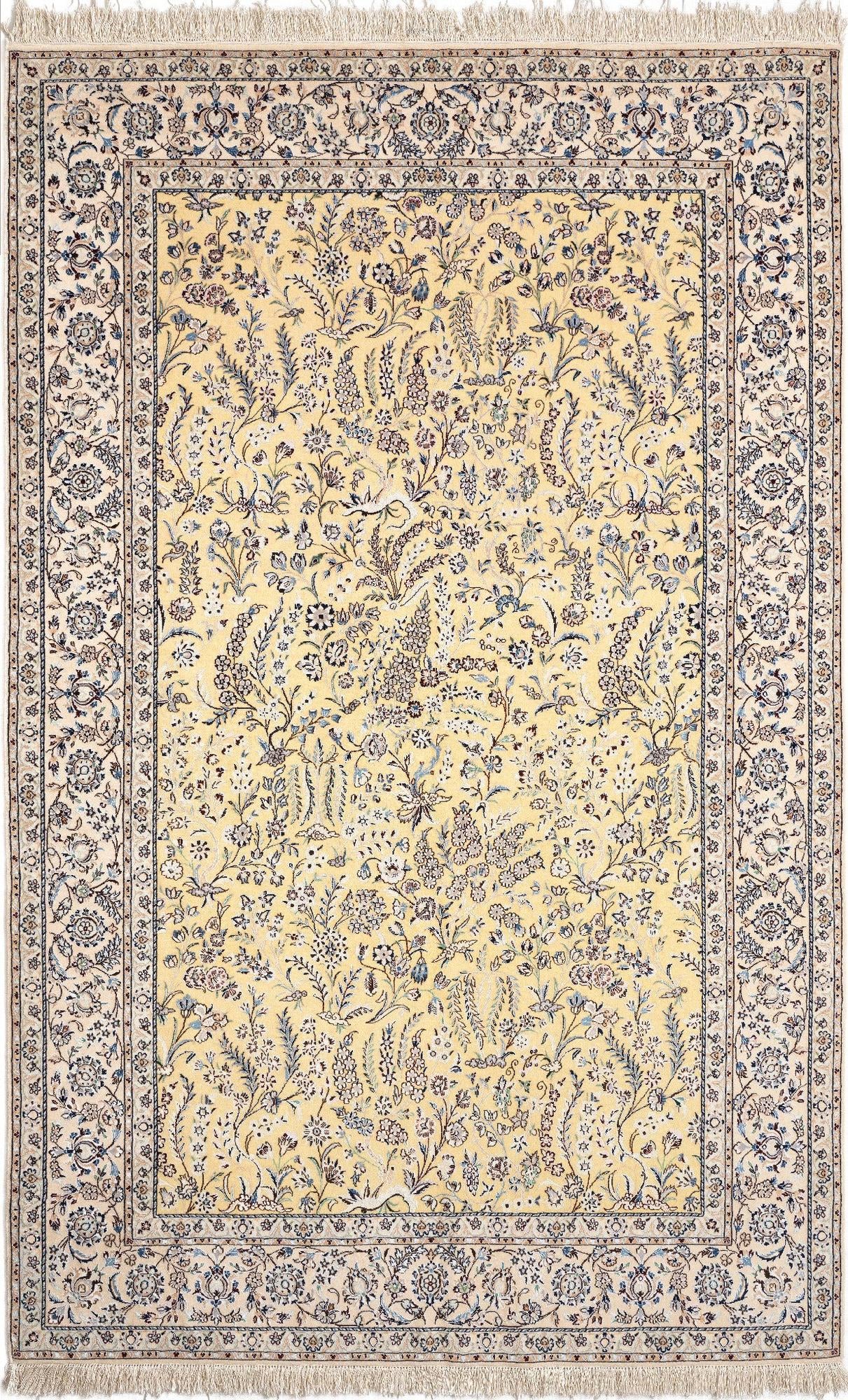 4' 11 x 7' 11 Hand Knotted Isfahan Rug