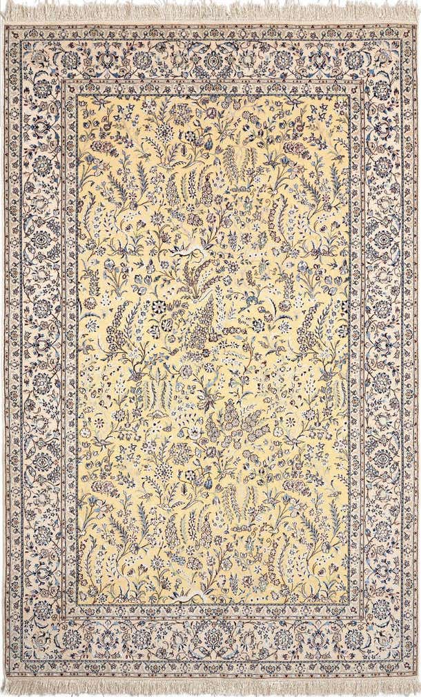 4' 11 x 7' 11 Hand Knotted Isfahan Rug