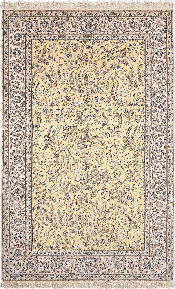 Detail image of 4' 11 x 7' 11 Hand Knotted Isfahan Rug
