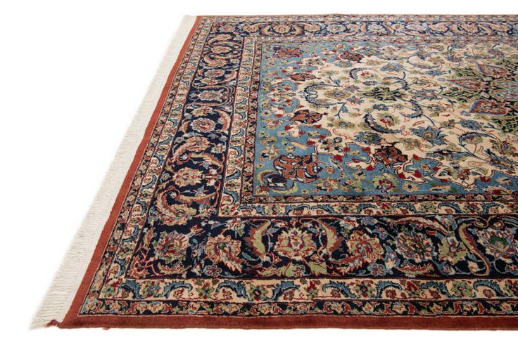 Detail image of 7' x 10' 3 Hand Knotted Isfahan Oriental Wool Rug
