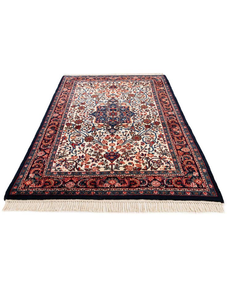 Detail image of 4' 2 x 6' 2  Hand Knotted Isfahan Persian Wool Rug