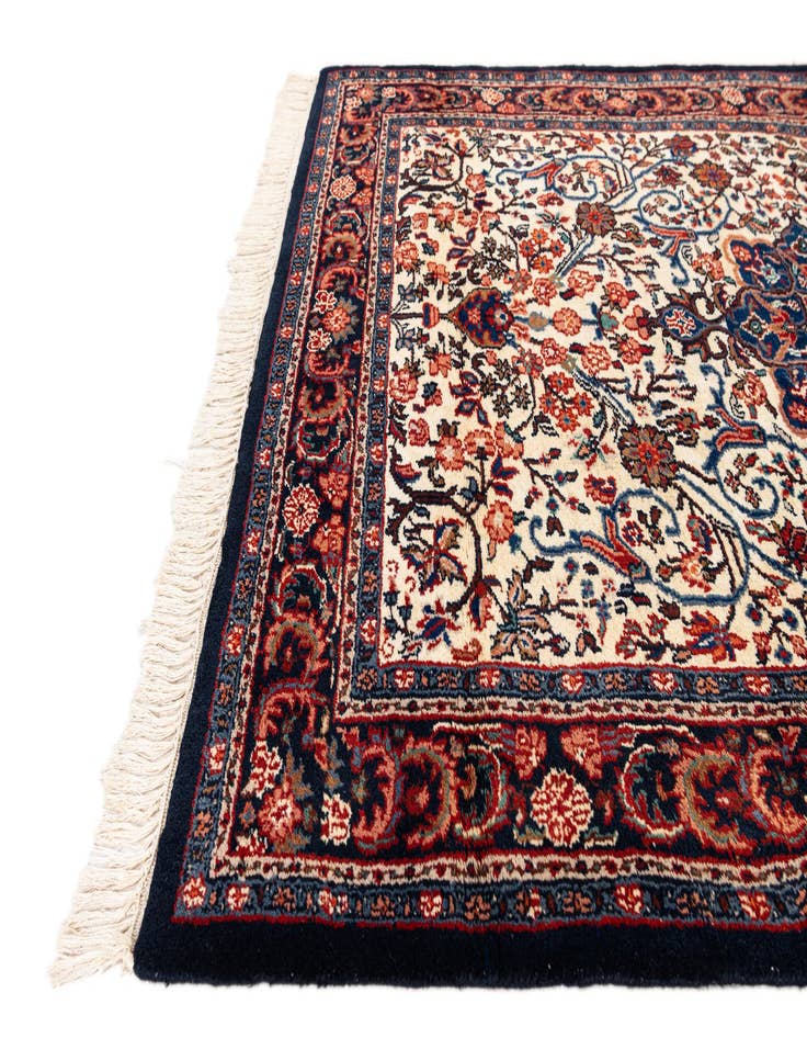 Detail image of 4' 2 x 6' 2  Hand Knotted Isfahan Persian Wool Rug