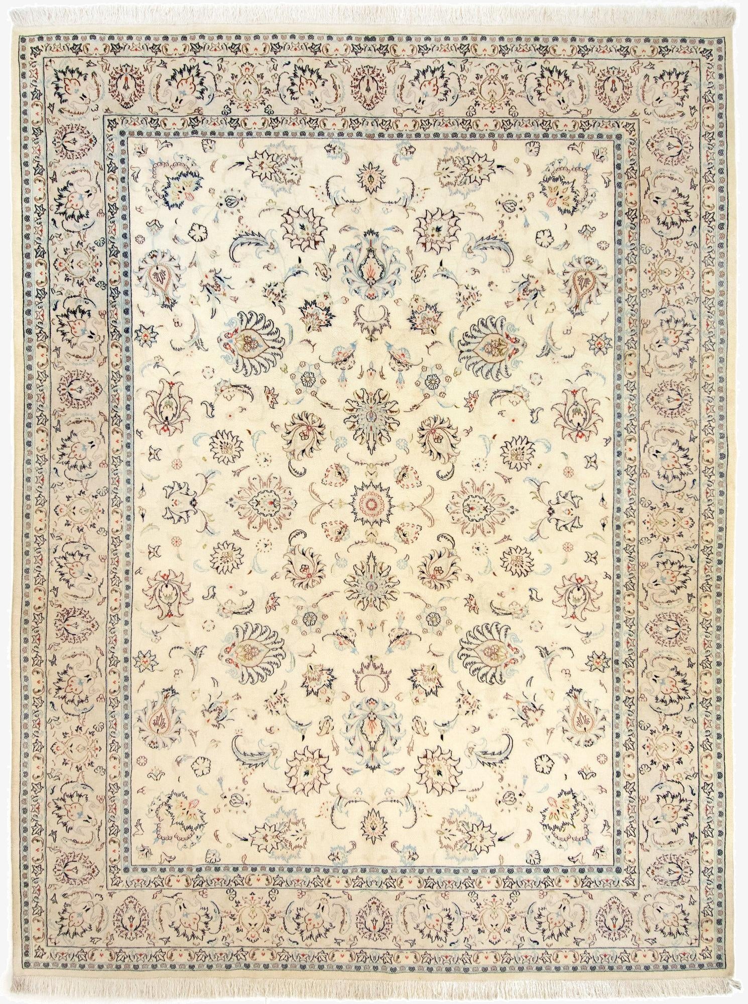 9' 7 x 12' 11  Hand Knotted Isfahan Persian Wool Rug