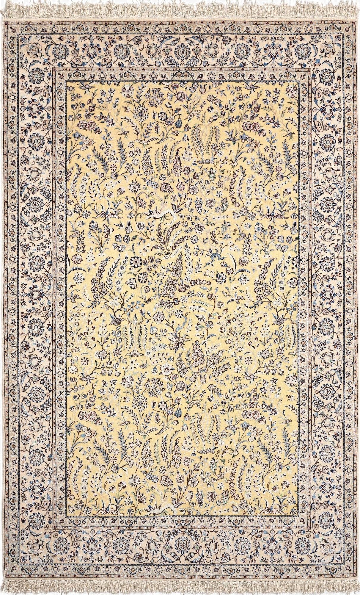 4' 11 x 7' 11  Hand Knotted Isfahan Rug