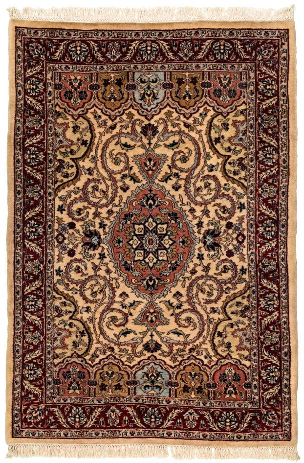 Detail image of 4' x 5' 10 Hand Knotted Jaipur Wool Rug