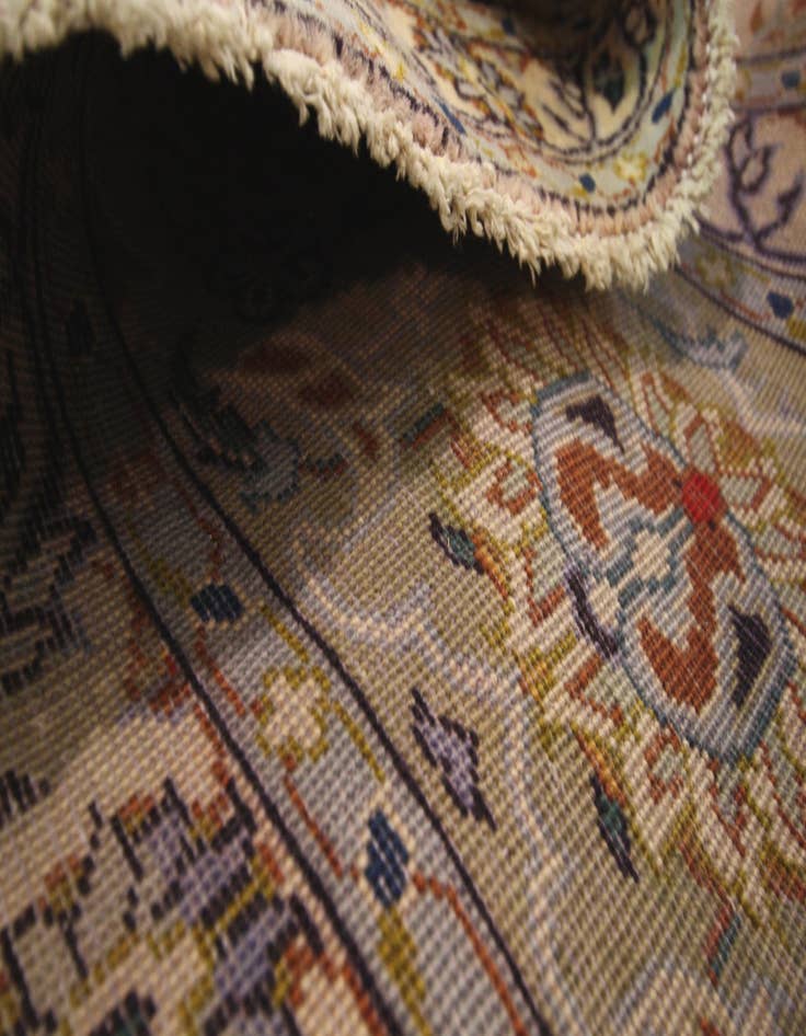 Detail image of 9' 9 x 13' 4 Hand Knotted Kashan Persian Wool Rug