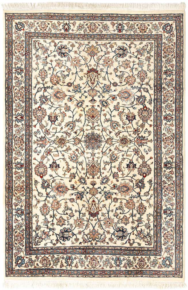 6' x 8' 9 Kashan Wool Rug