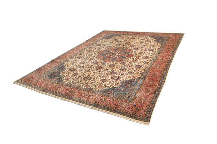 9' 4 x 12' 11 Kashan Wool Rug