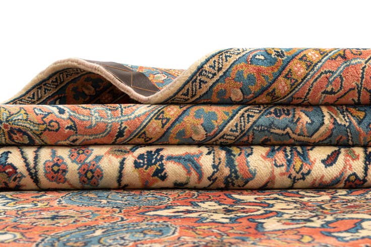 Detail image of 9' 4 x 12' 11 Kashan Wool Rug