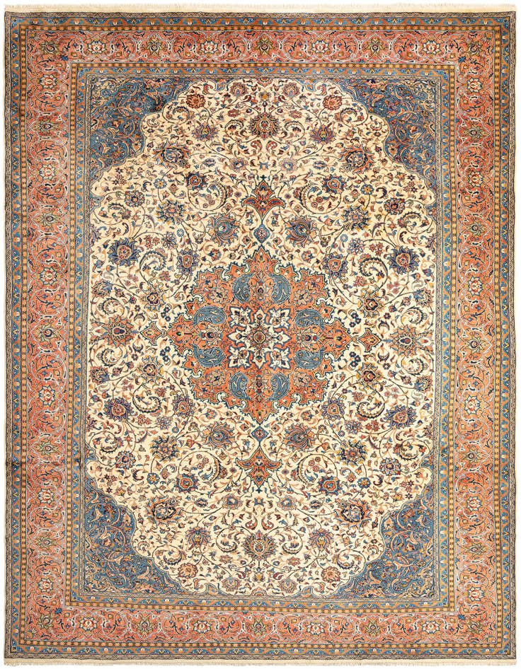 Detail image of 9' 4 x 12' 11 Kashan Wool Rug