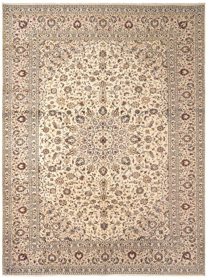 Detail image of 9' 9 x 13' Kashan Wool Rug
