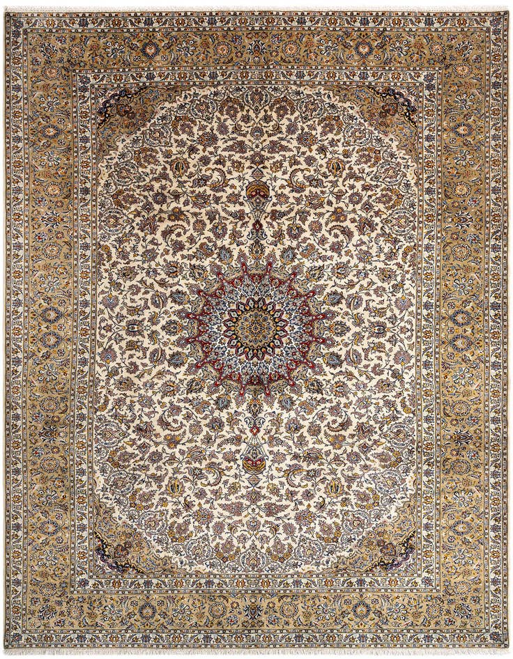 Detail image of 9' 8 x 12' 11 Kashan Wool Rug