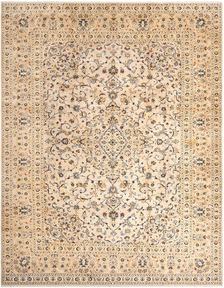 Detail image of 9' 8 x 12' 8 Kashan Wool Rug