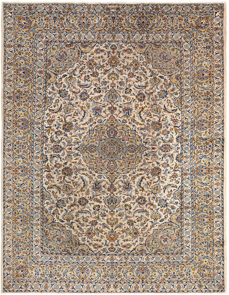 Detail image of 8' x 11' 4 Kashan Wool Rug