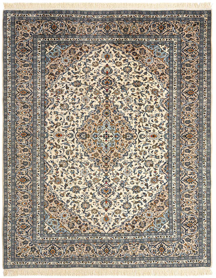 Detail image of 8' 1 x 11' 8 Kashan Wool Rug