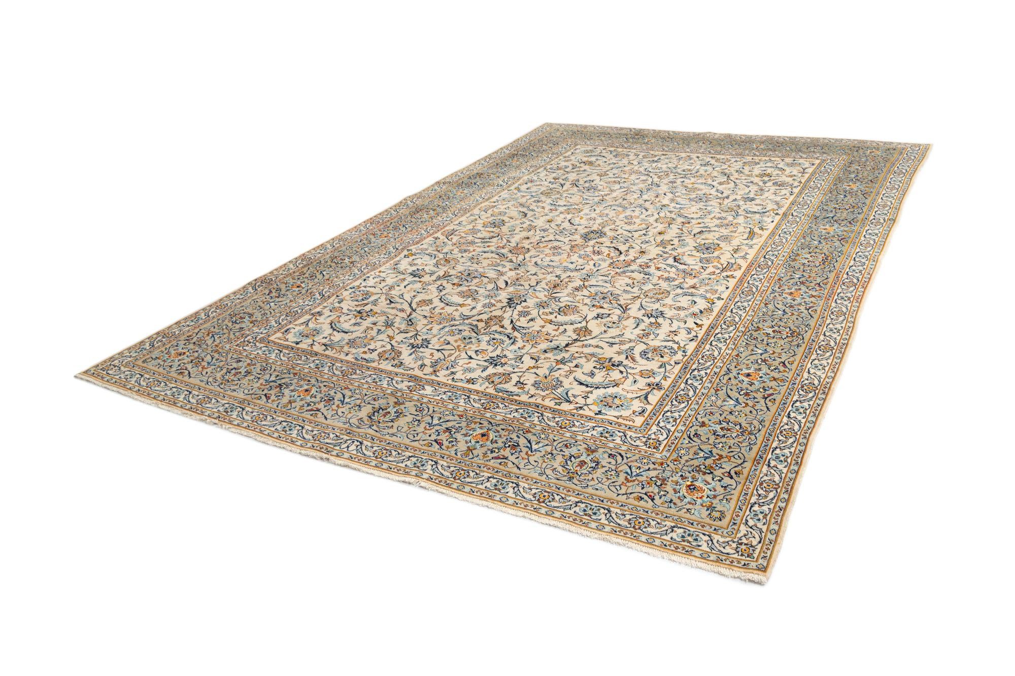 9' 5 x 12' 10 Kashan Wool Rug