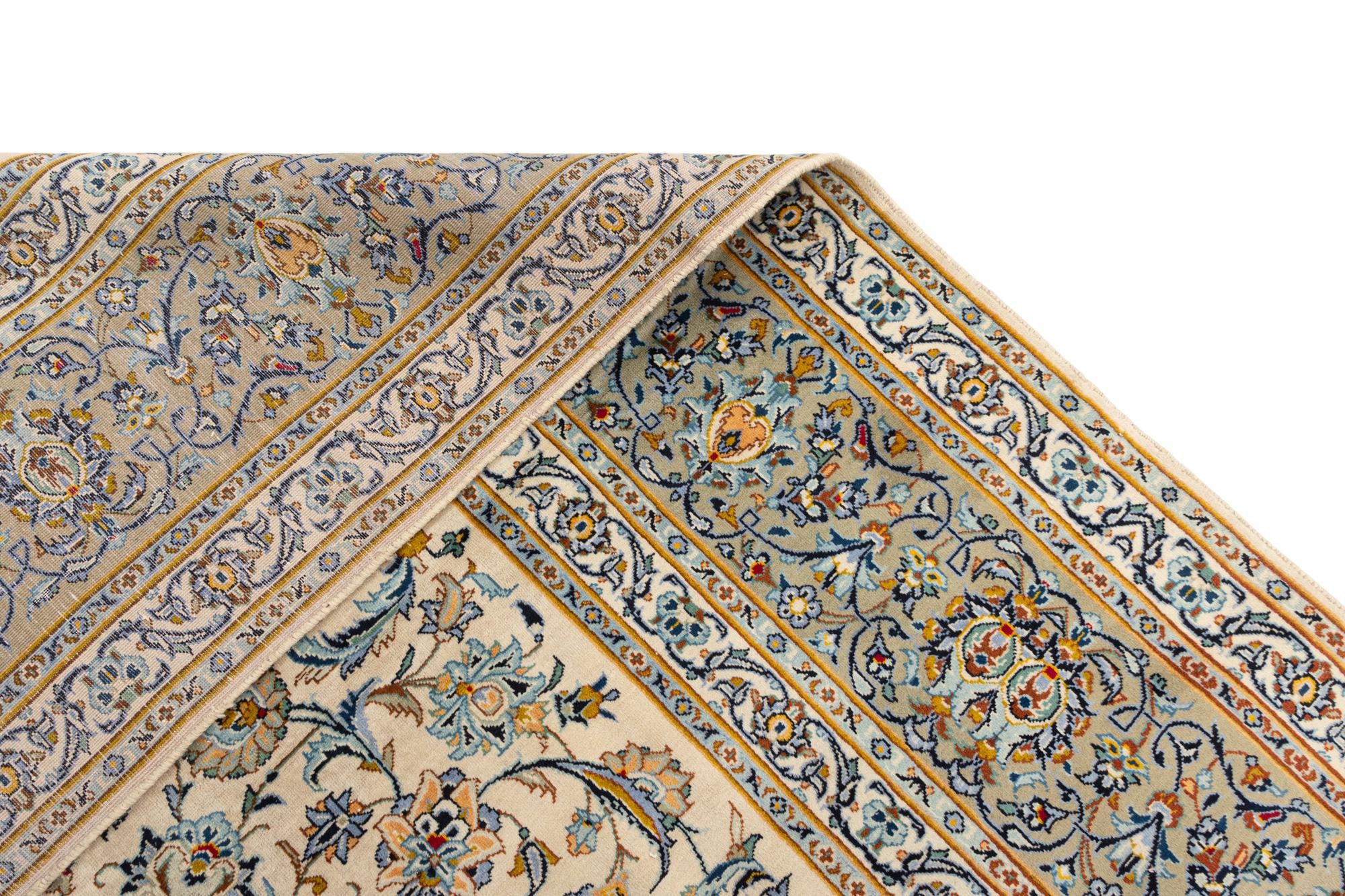 9' 5 x 12' 10 Kashan Wool Rug