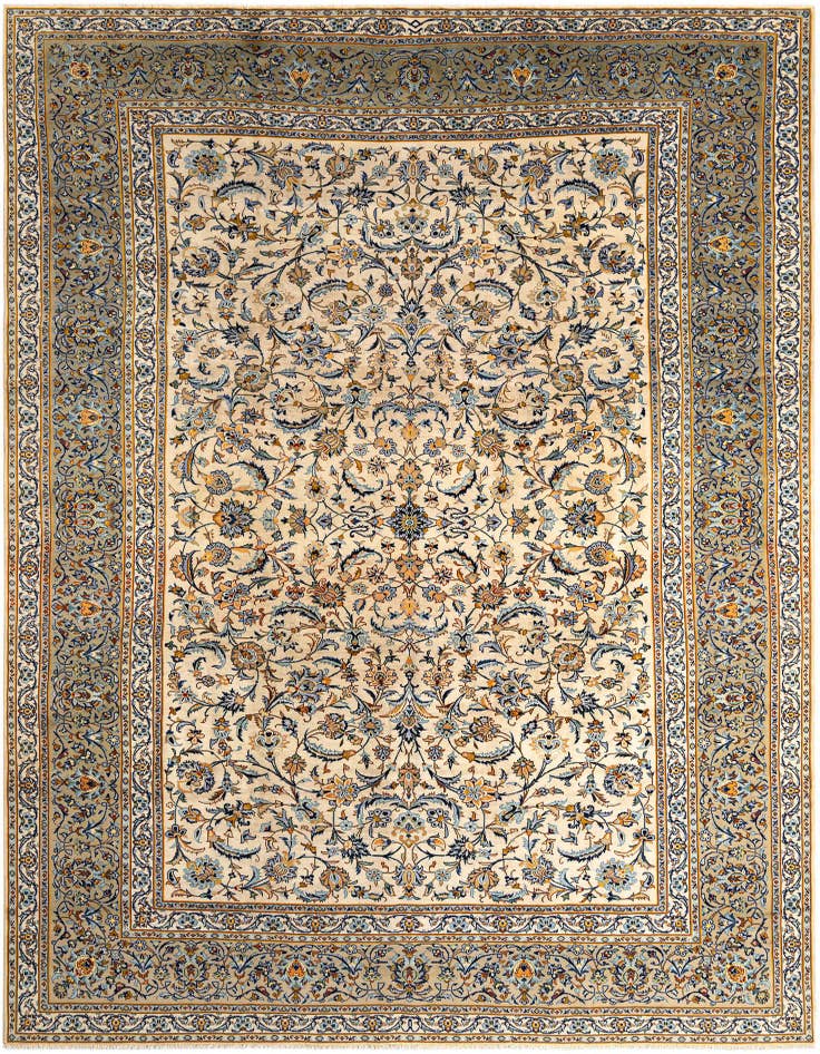 Detail image of 9' 5 x 12' 10 Kashan Wool Rug