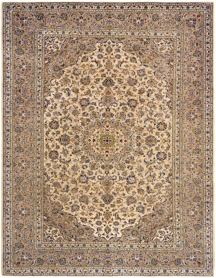 Detail image of 8' x 11' 2 Kashan Wool Rug