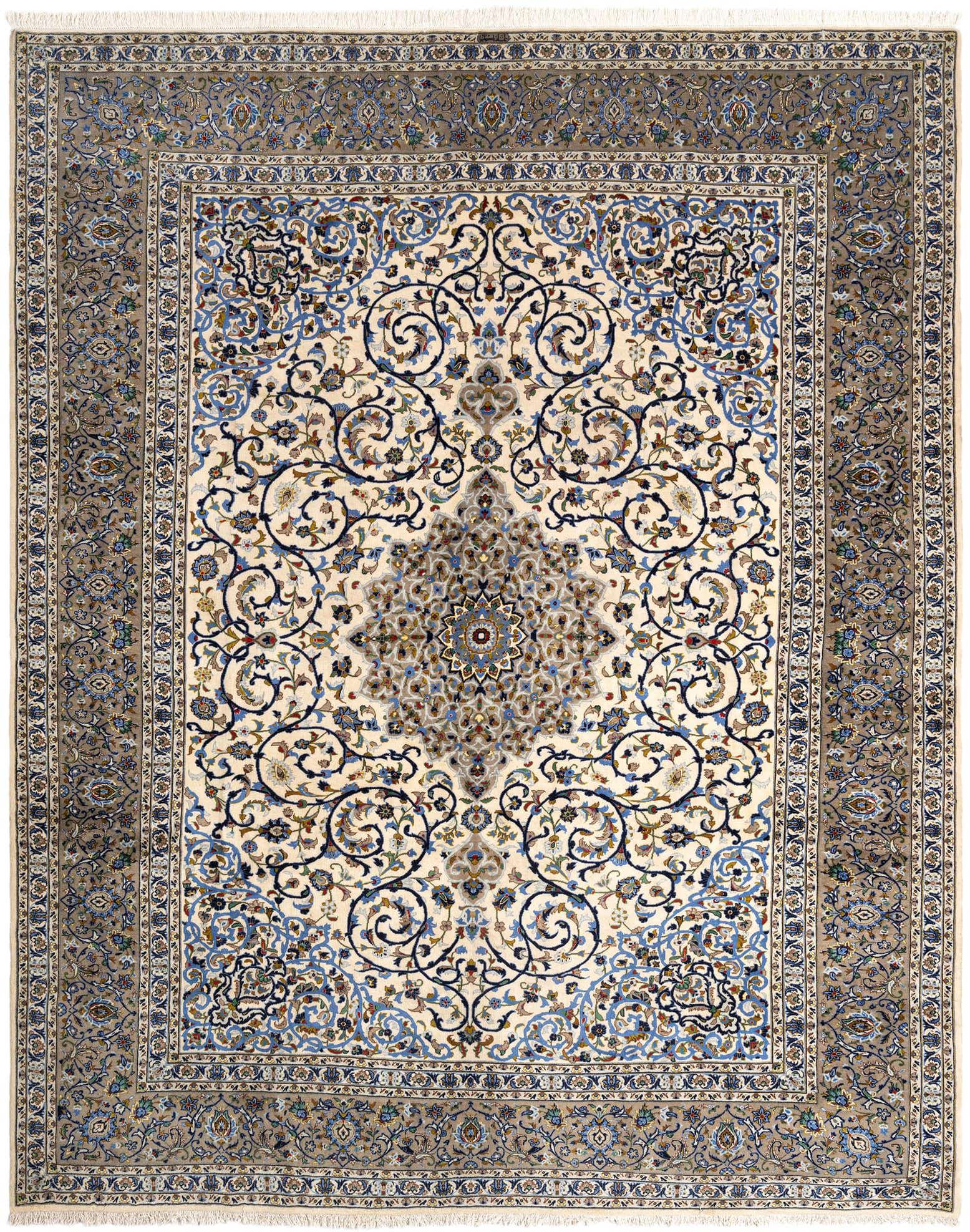 10' 1 x 12' 6 Kashan Wool Rug