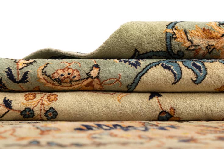 Detail image of 9' 7 x 13' Hand Knotted Kashan Persian Wool Rug