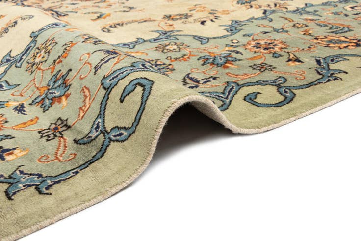 Detail image of 9' 7 x 13' Hand Knotted Kashan Persian Wool Rug