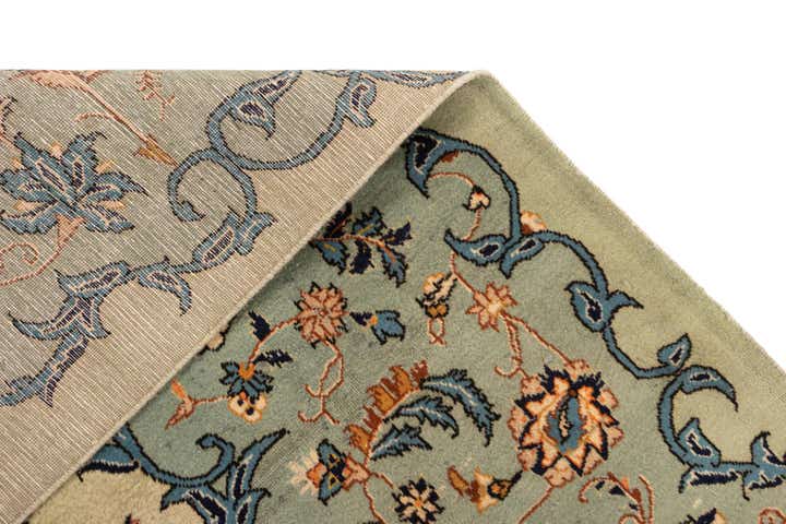 9' 7 x 13' Hand Knotted Kashan Persian Wool Rug