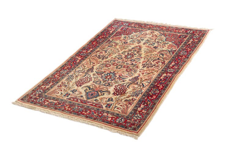 Detail image of 3' 5 x 5' 5 Kashan Wool Rug