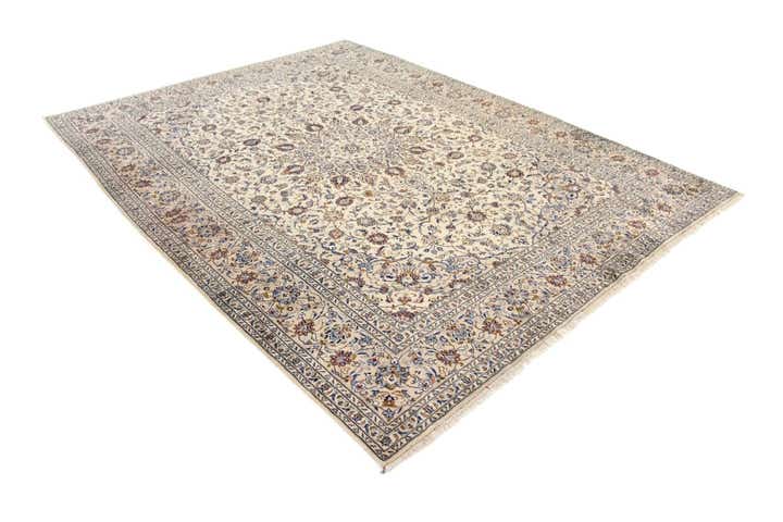 9' 9 x 12' 11 Hand Knotted Kashan Persian Wool Rug