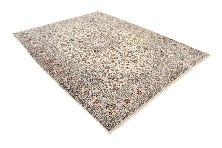 Detail image of 9' 9 x 12' 11 Hand Knotted Kashan Persian Wool Rug