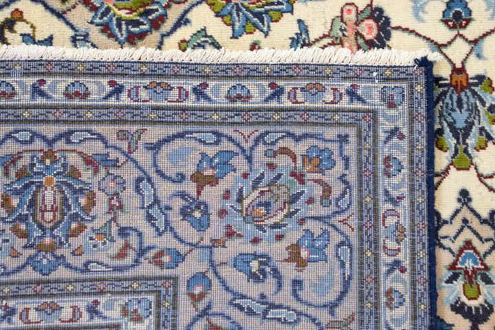 6' 6 x 10' Hand Knotted Kashan Persian Wool Rug