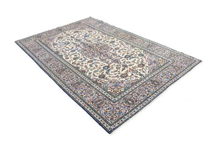 Detail image of 6' 6 x 10' Hand Knotted Kashan Persian Wool Rug