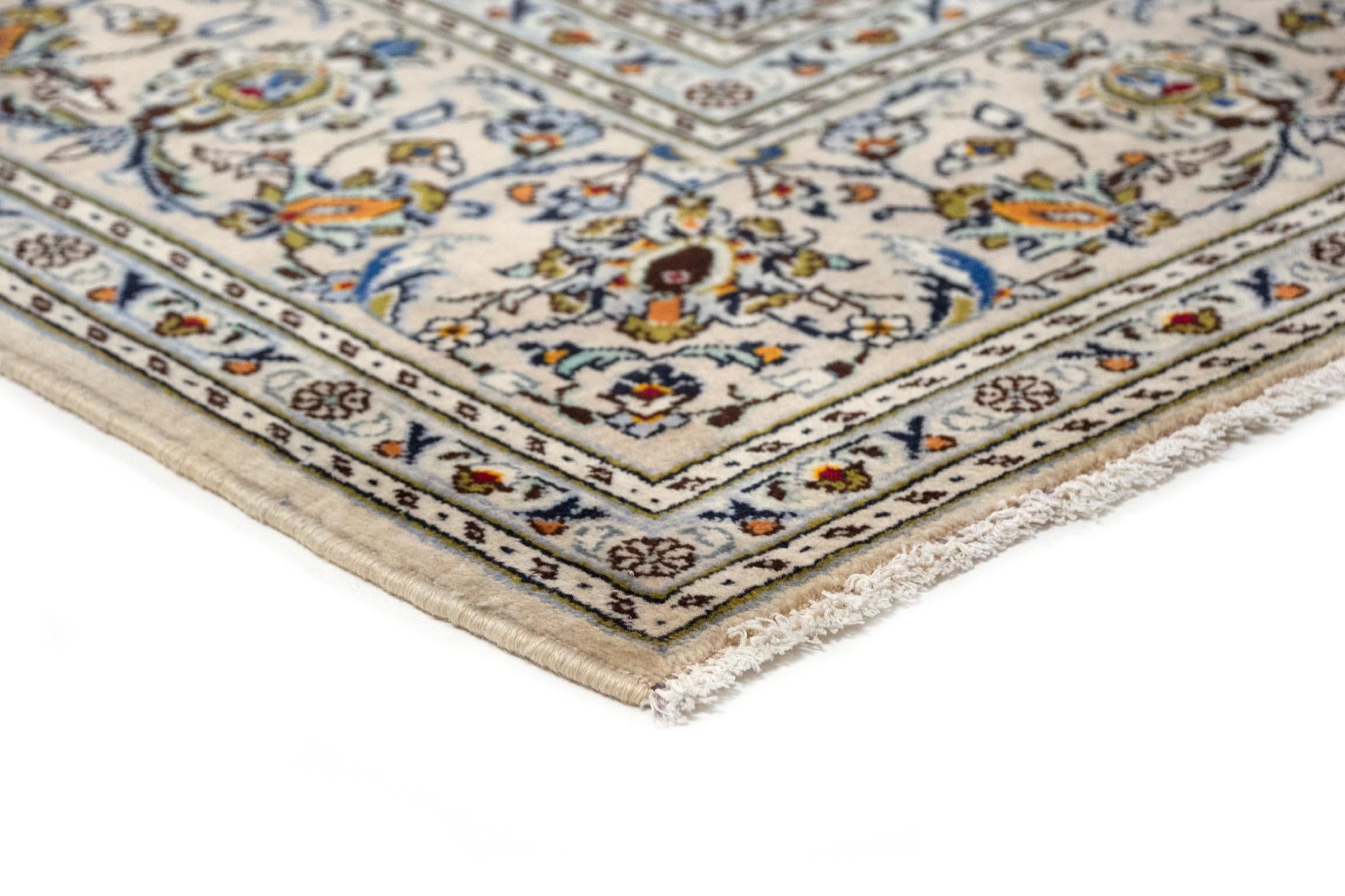 6' 7 x 9' 5 Hand Knotted Kashan Persian Wool Rug
