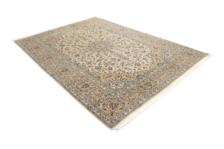 8' x 11' 2 Hand Knotted Kashan Persian Wool Rug
