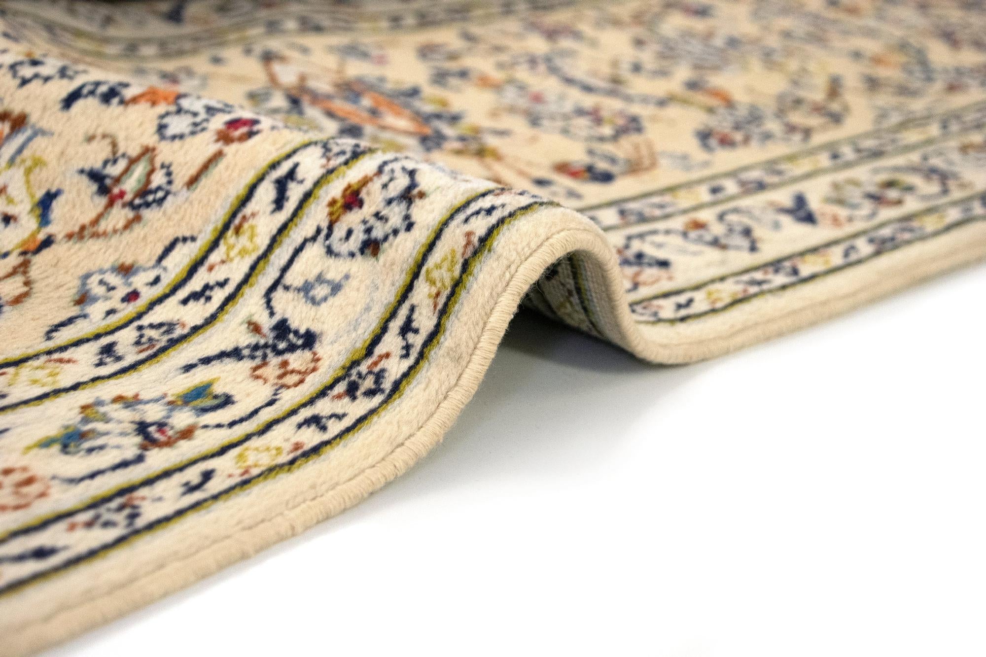 8' x 11' 2 Hand Knotted Kashan Persian Wool Rug