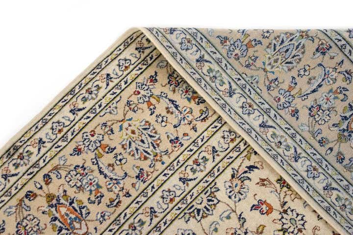 8' x 11' 2 Hand Knotted Kashan Persian Wool Rug