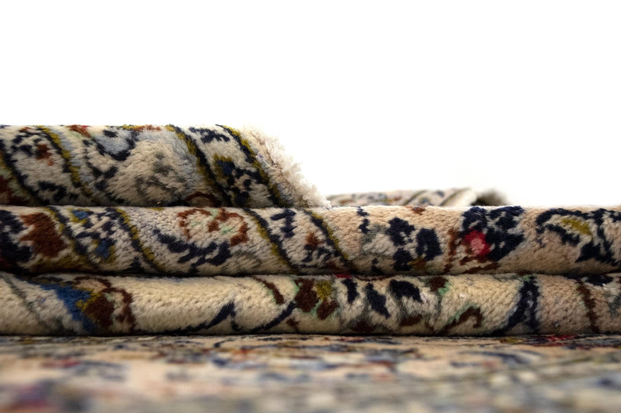 8' x 11' 2 Hand Knotted Kashan Persian Wool Rug
