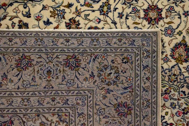 8' x 11' 2 Hand Knotted Kashan Persian Wool Rug