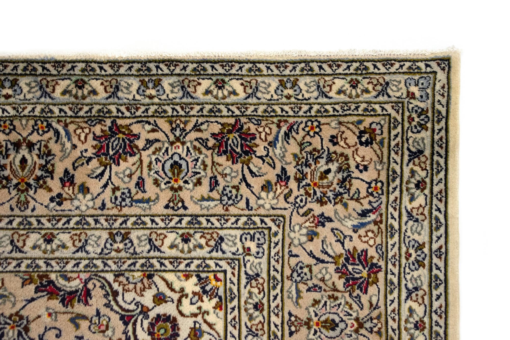 8' x 11' 2 Hand Knotted Kashan Persian Wool Rug