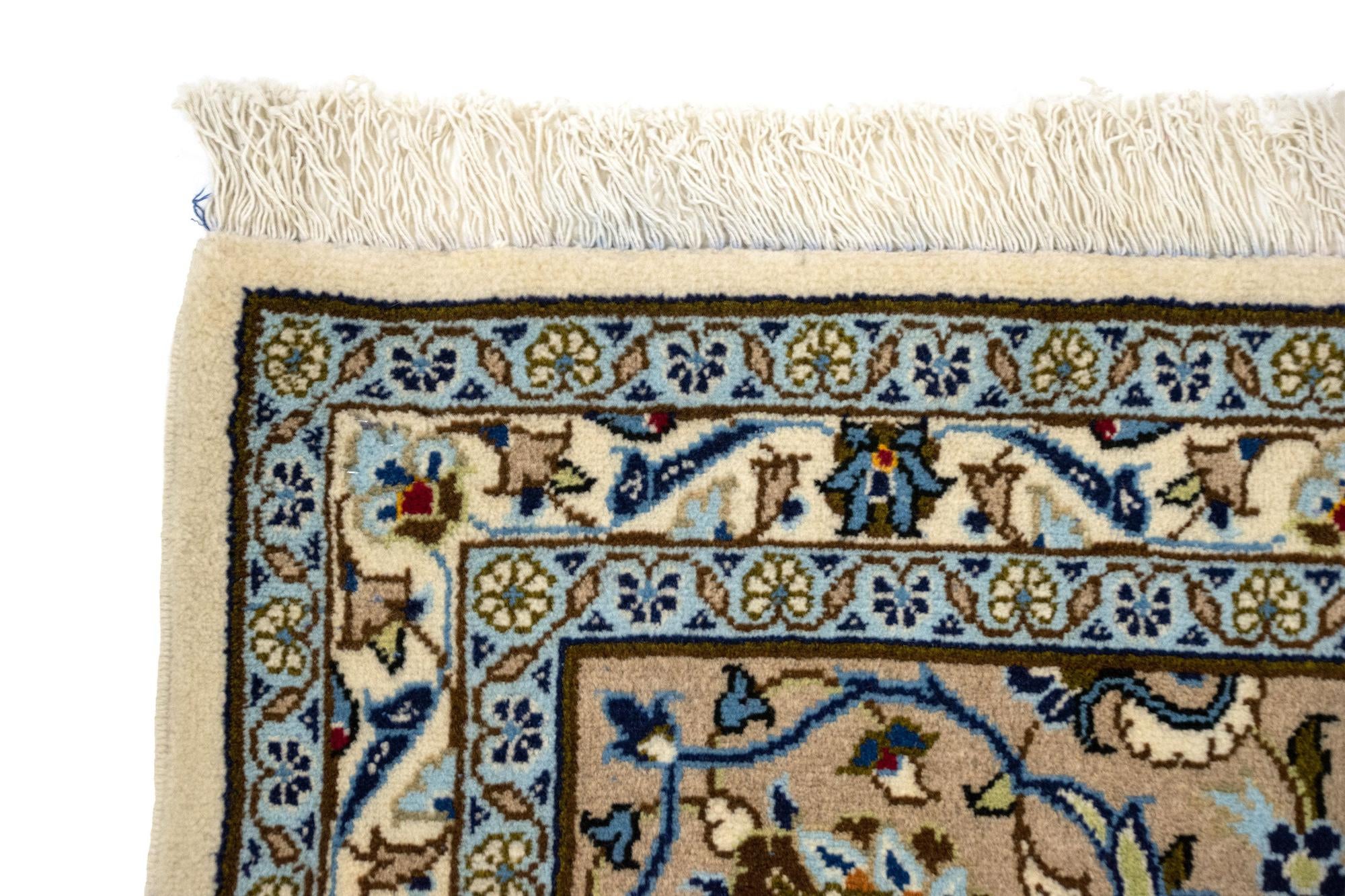 7' 10 x 13' Hand Knotted Kashan Persian Wool Rug