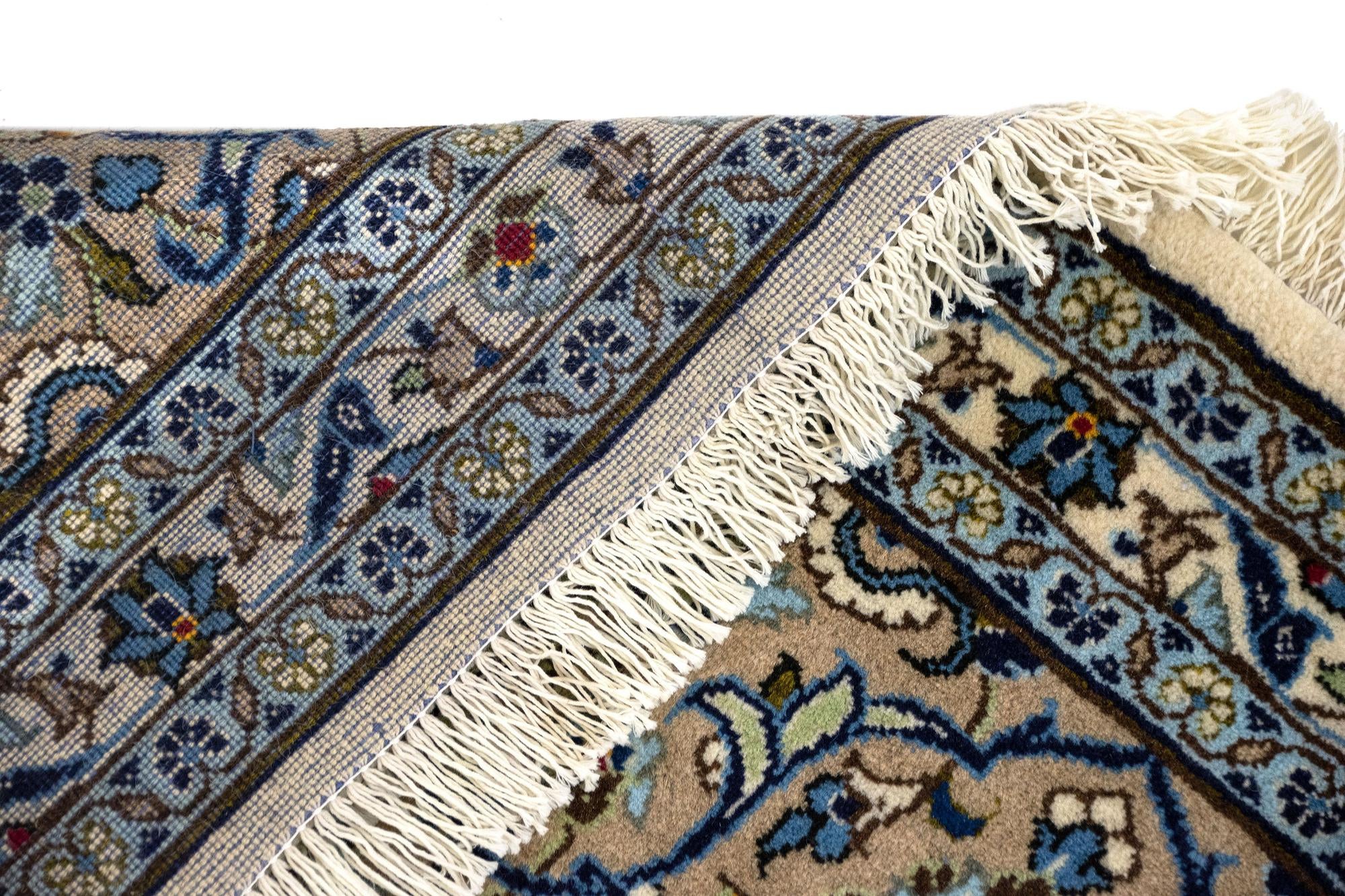 7' 10 x 13' Hand Knotted Kashan Persian Wool Rug