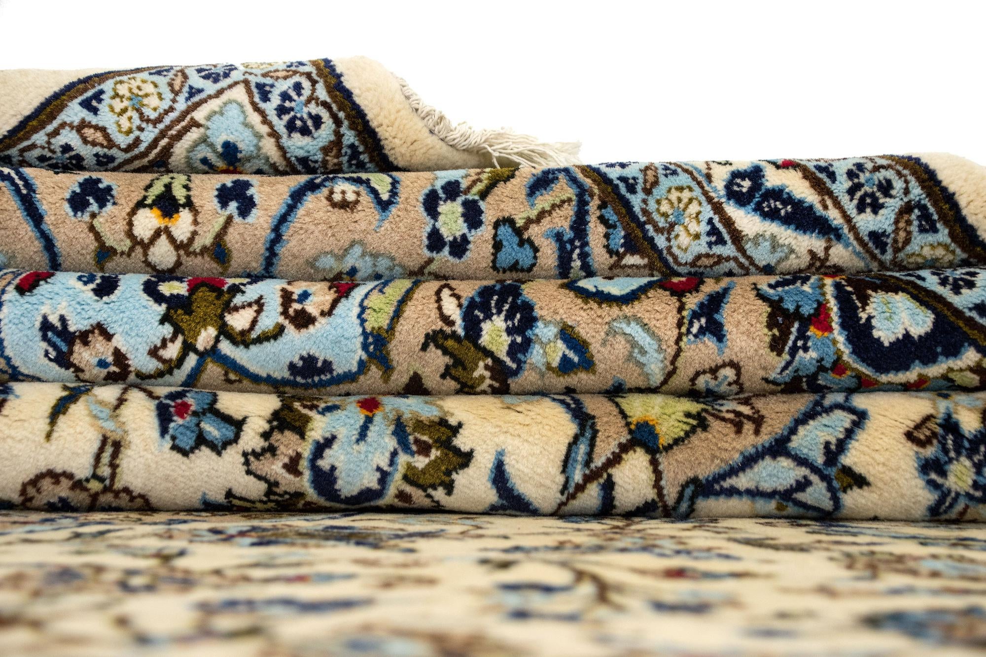 7' 10 x 13' Hand Knotted Kashan Persian Wool Rug