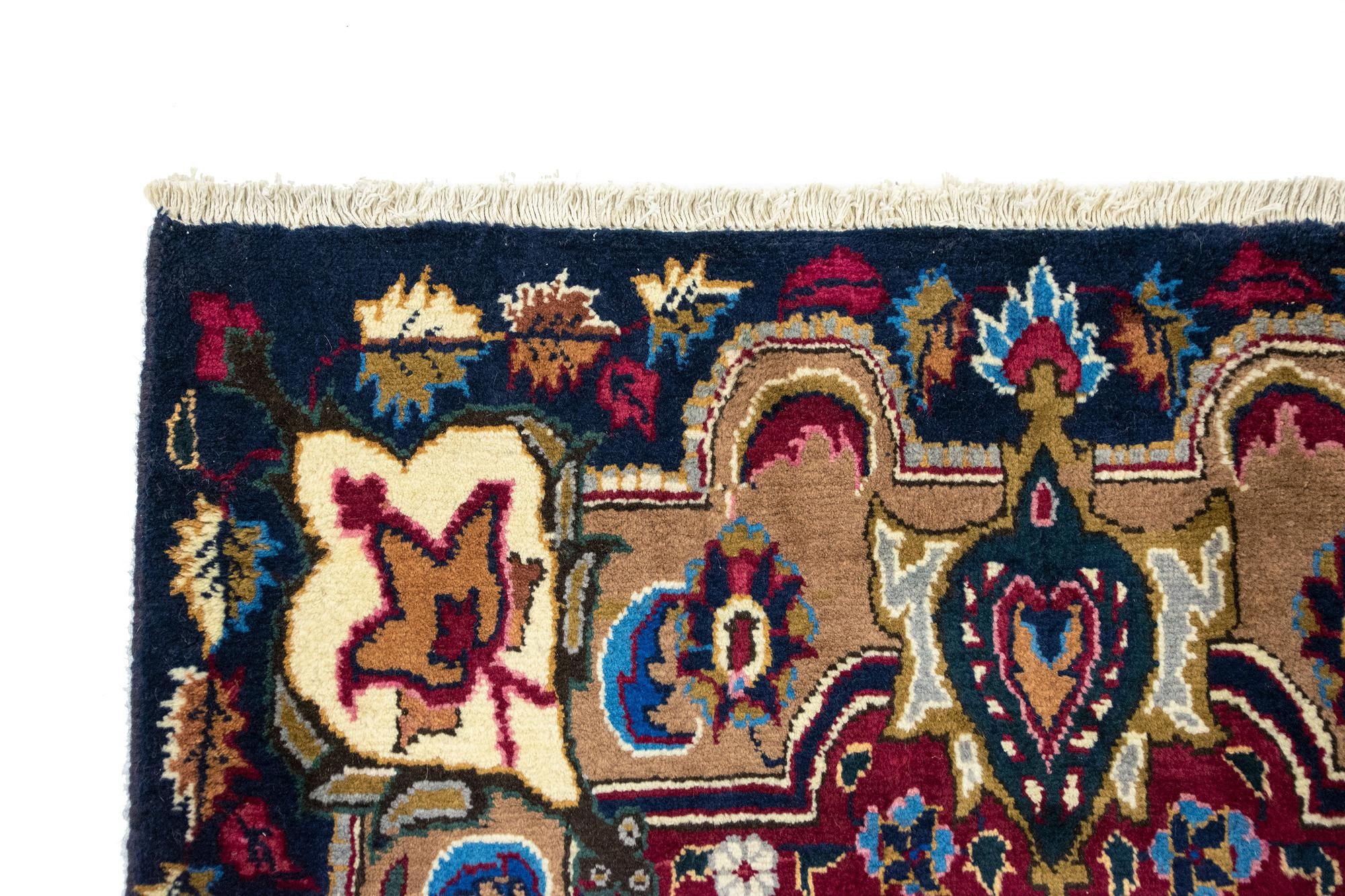 9' 7 x 12' 6 Hand Knotted Kashan Persian Wool Rug