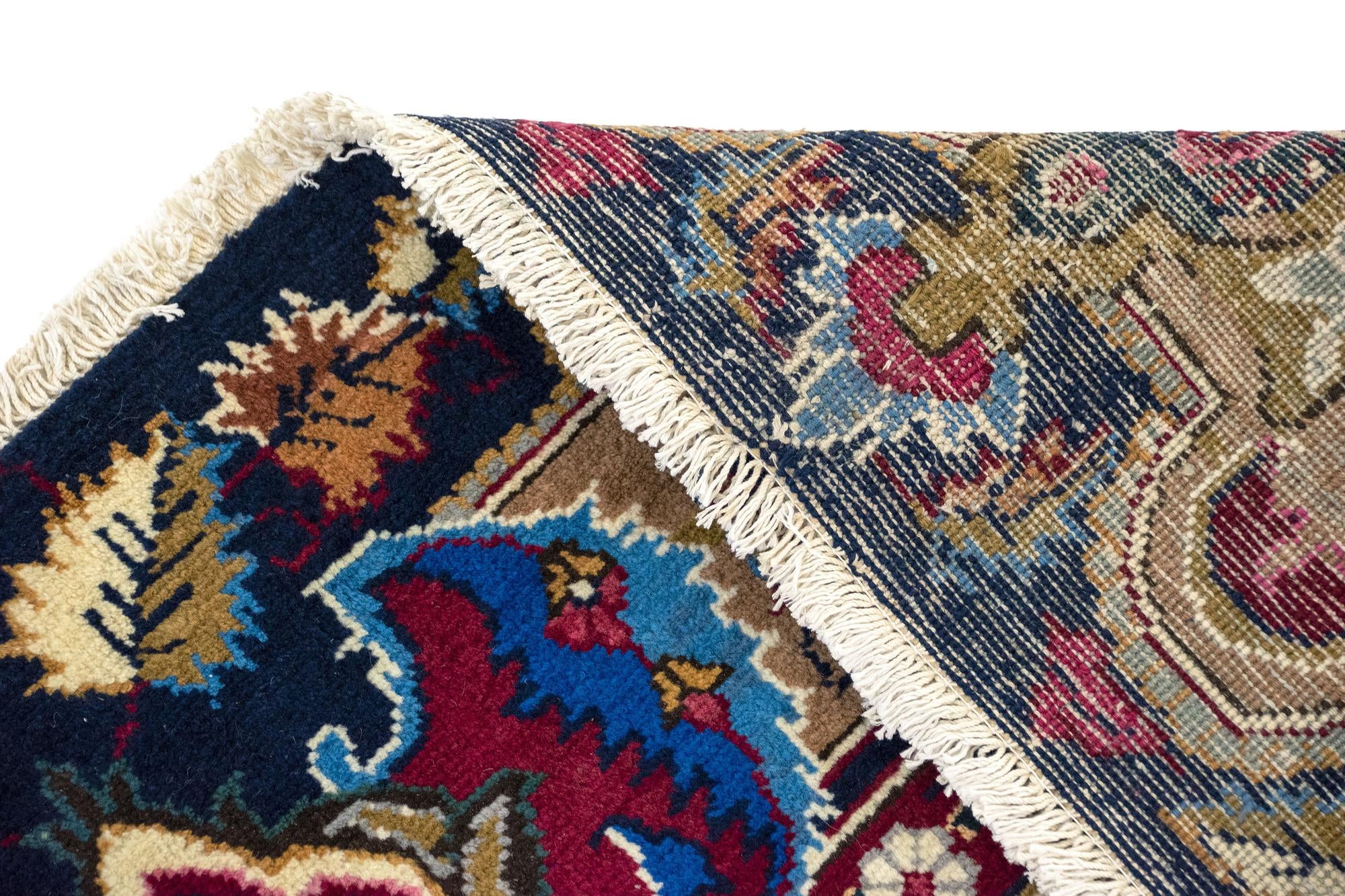 9' 7 x 12' 6 Hand Knotted Kashan Persian Wool Rug