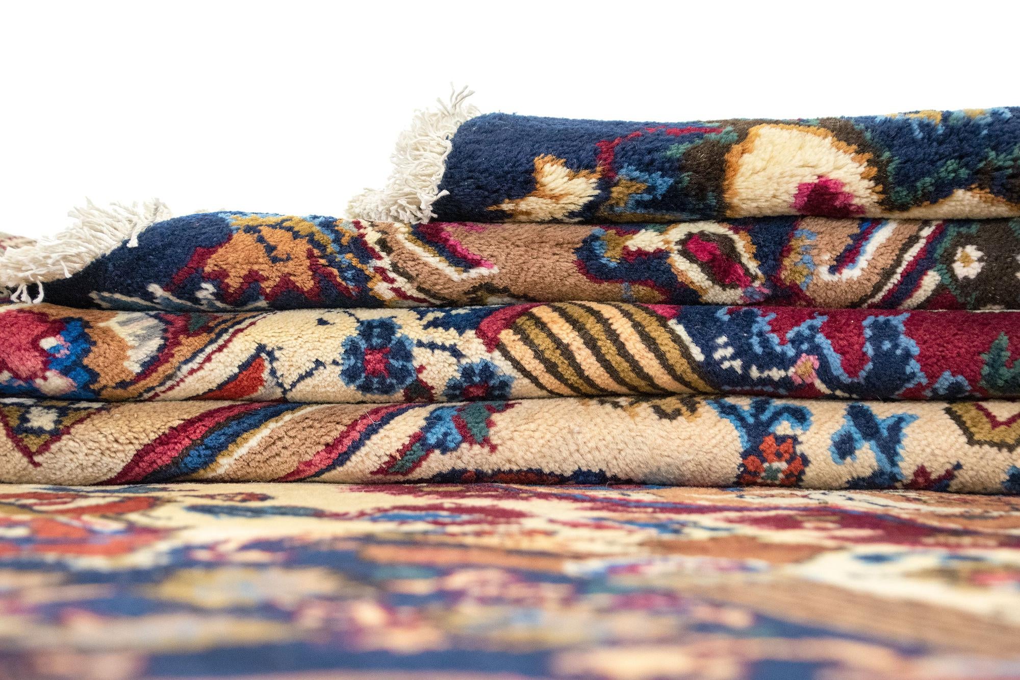9' 7 x 12' 6 Hand Knotted Kashan Persian Wool Rug
