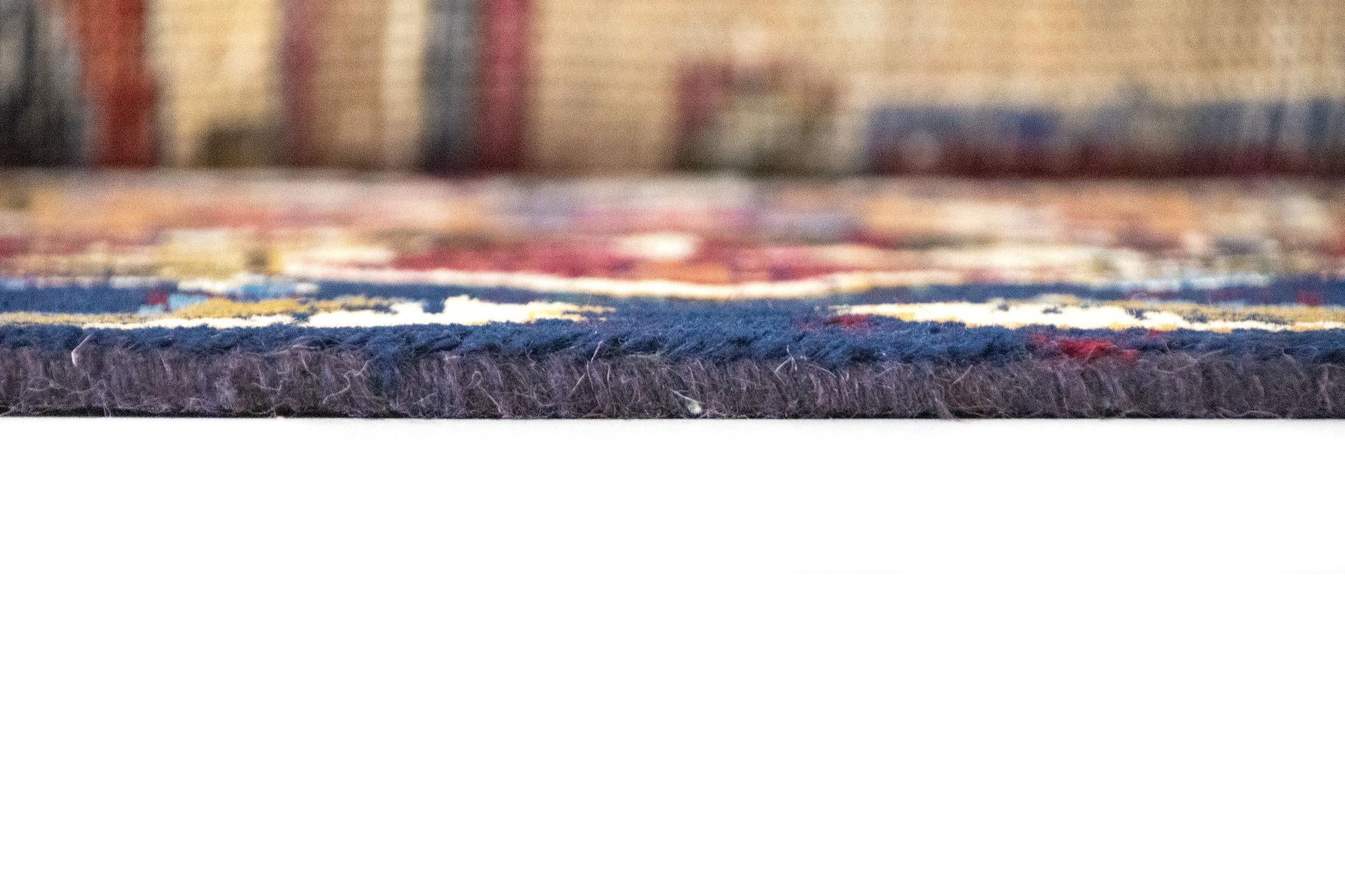 9' 7 x 12' 6 Hand Knotted Kashan Persian Wool Rug