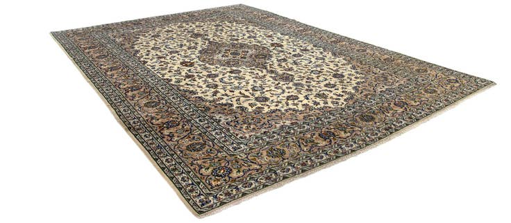 Detail image of 9' 11 x 13' 4 Hand Knotted Kashan Persian Wool Rug