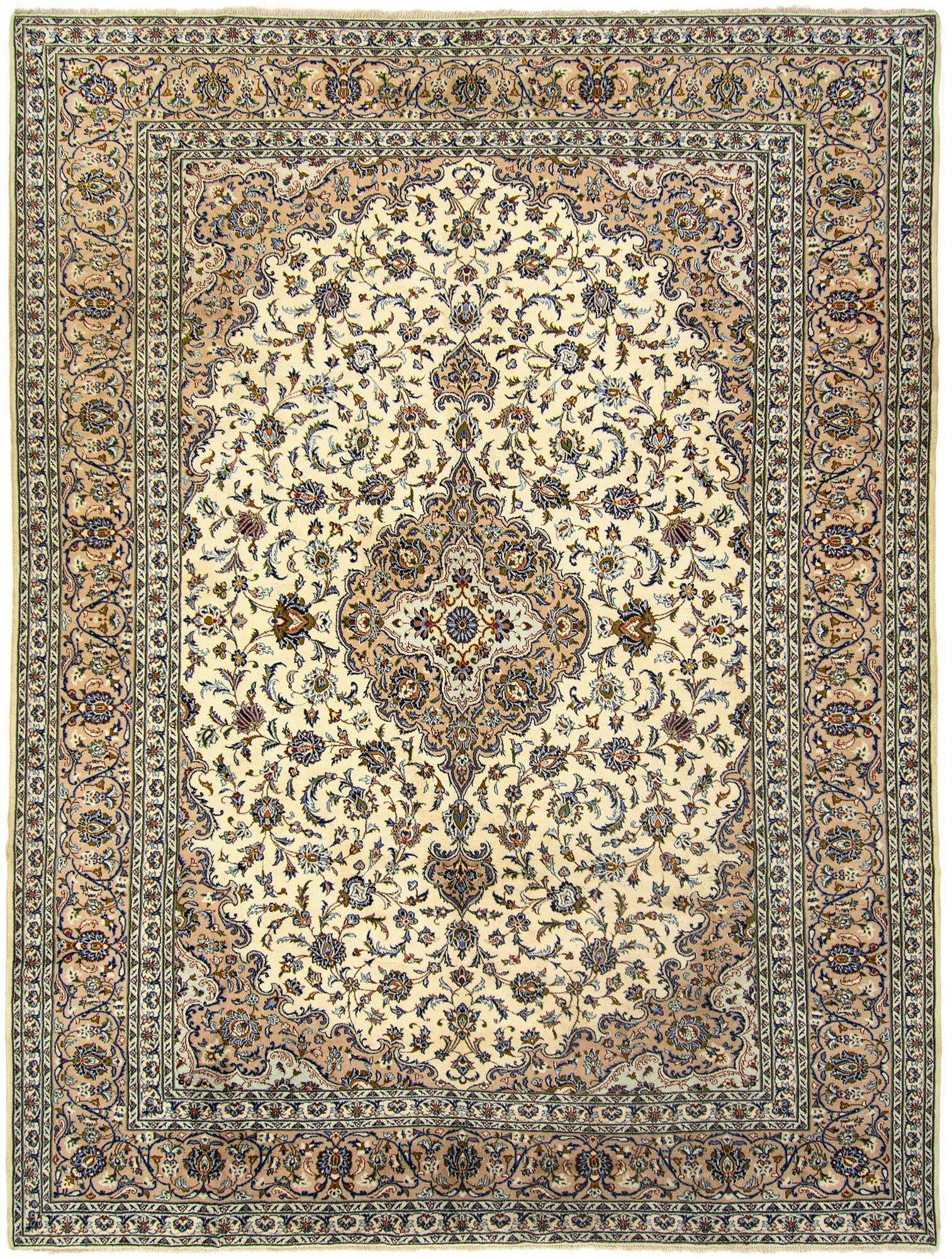 9' 11 x 13' 4 Hand Knotted Kashan Persian Wool Rug