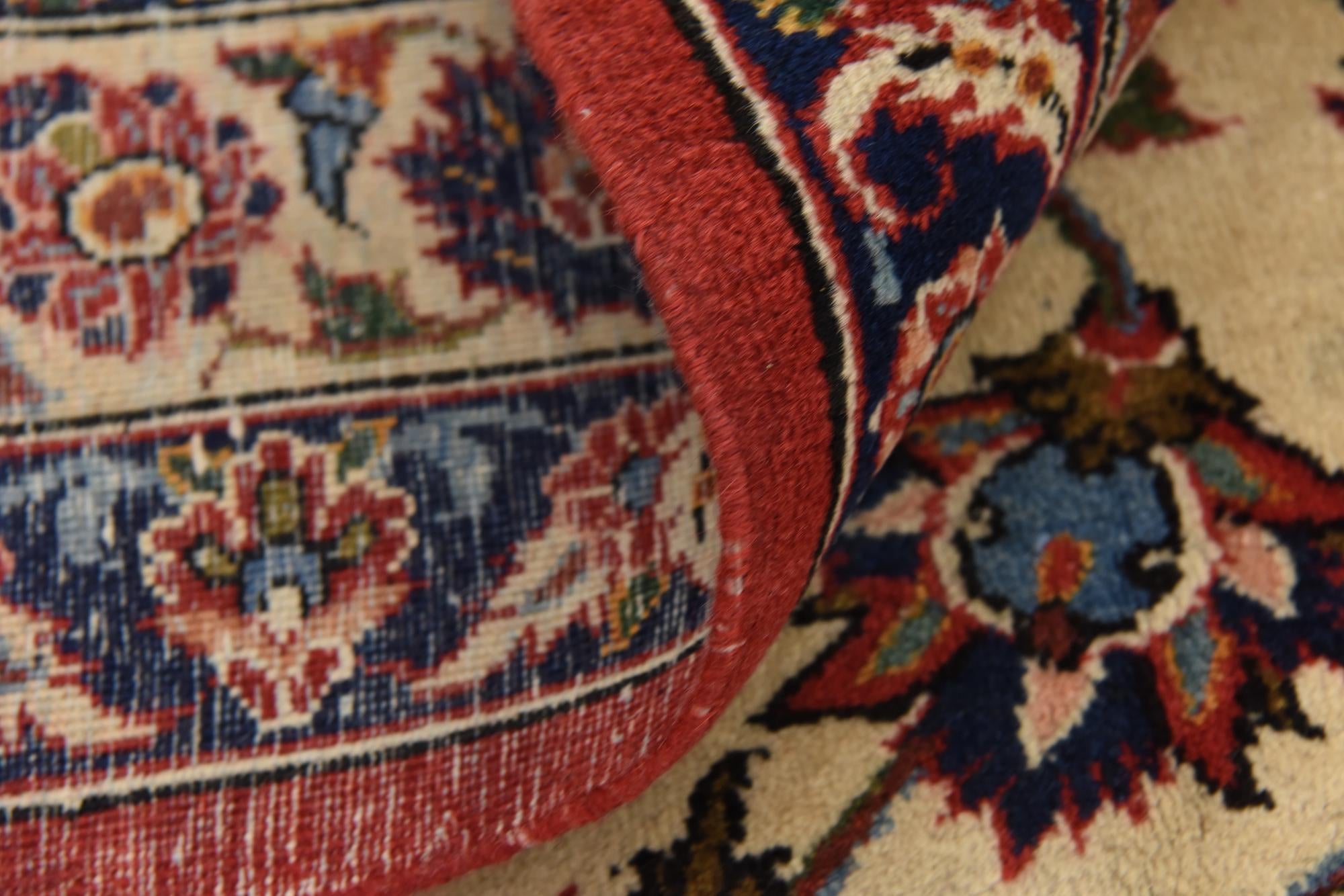 10' 3 x 12' 9 Hand Knotted Kashan Persian Wool Rug