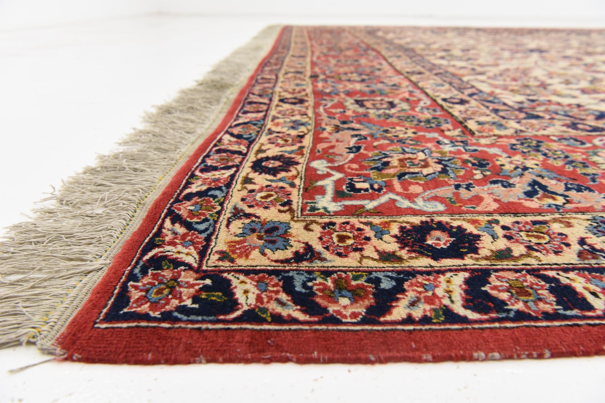 10' 3 x 12' 9 Hand Knotted Kashan Persian Wool Rug